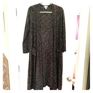 Long mid calf to ankle length sweater